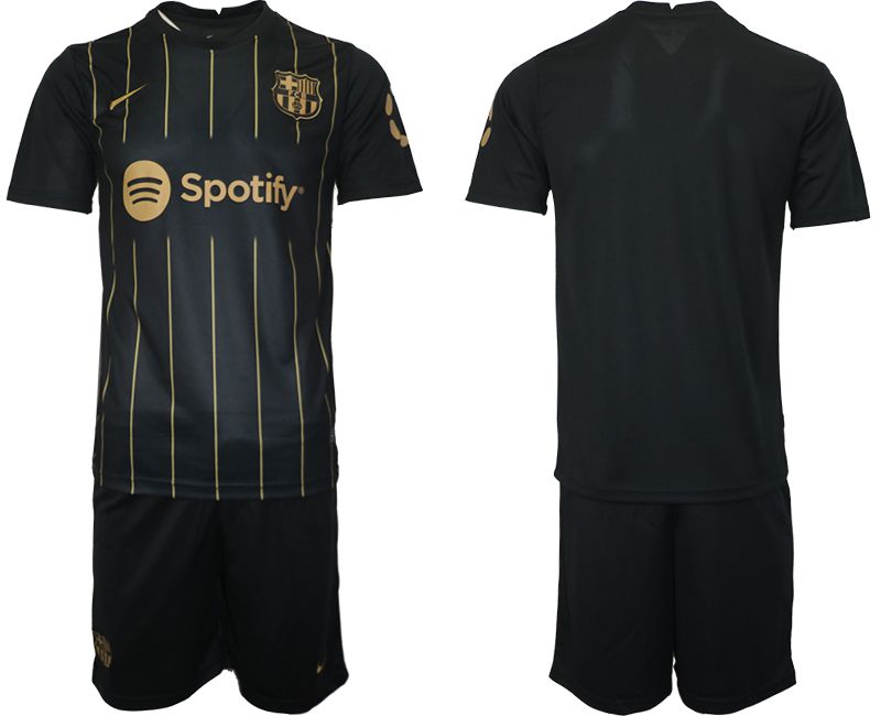 Men 2022-2023 Club Barcelona Black away blank Soccer Jersey->barcelona jersey->Soccer Club Jersey